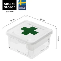 SmartStore Stevige Opbergbox 7L Set van 3 - 28x28x17cm Best