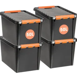 SmartStore Stevige Opbergbox 49L Set van 3 - 59x39x34cm Online