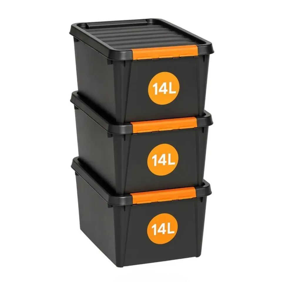 SmartStore Stevige Opbergbox 14L Set van 3 - 40x30x19cm Hot