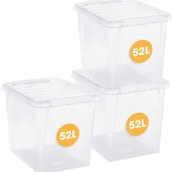 SmartStore Stevige Opbergbox 52L Set van 2 - 50x39x41cm Best