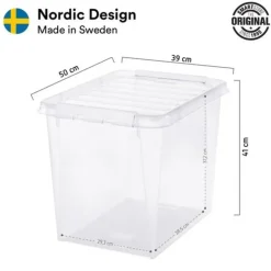 SmartStore Stevige Opbergbox 52L Set van 2 - 50x39x41cm Best