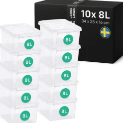 SmartStore Stevige Opbergbox 8L Set van 10 - 34x25x16cm Online