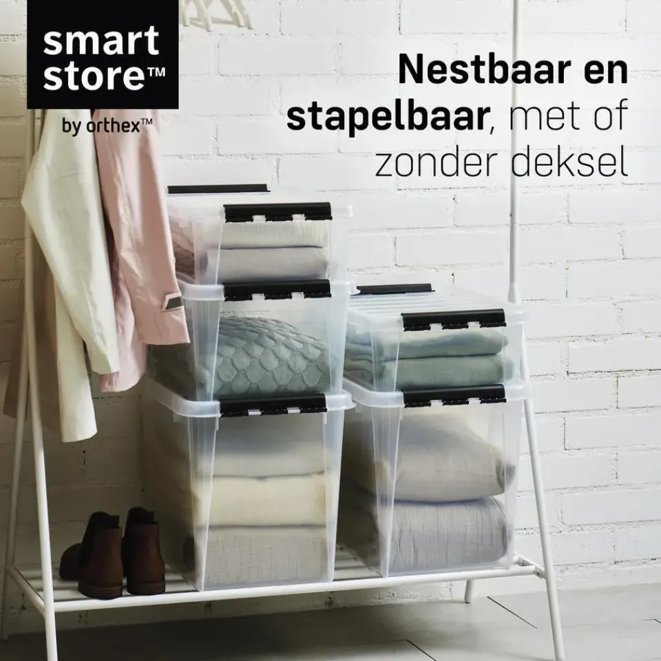 SmartStore Stevige Opbergbox 46L Set van 5 - 59x39x31cm Discount