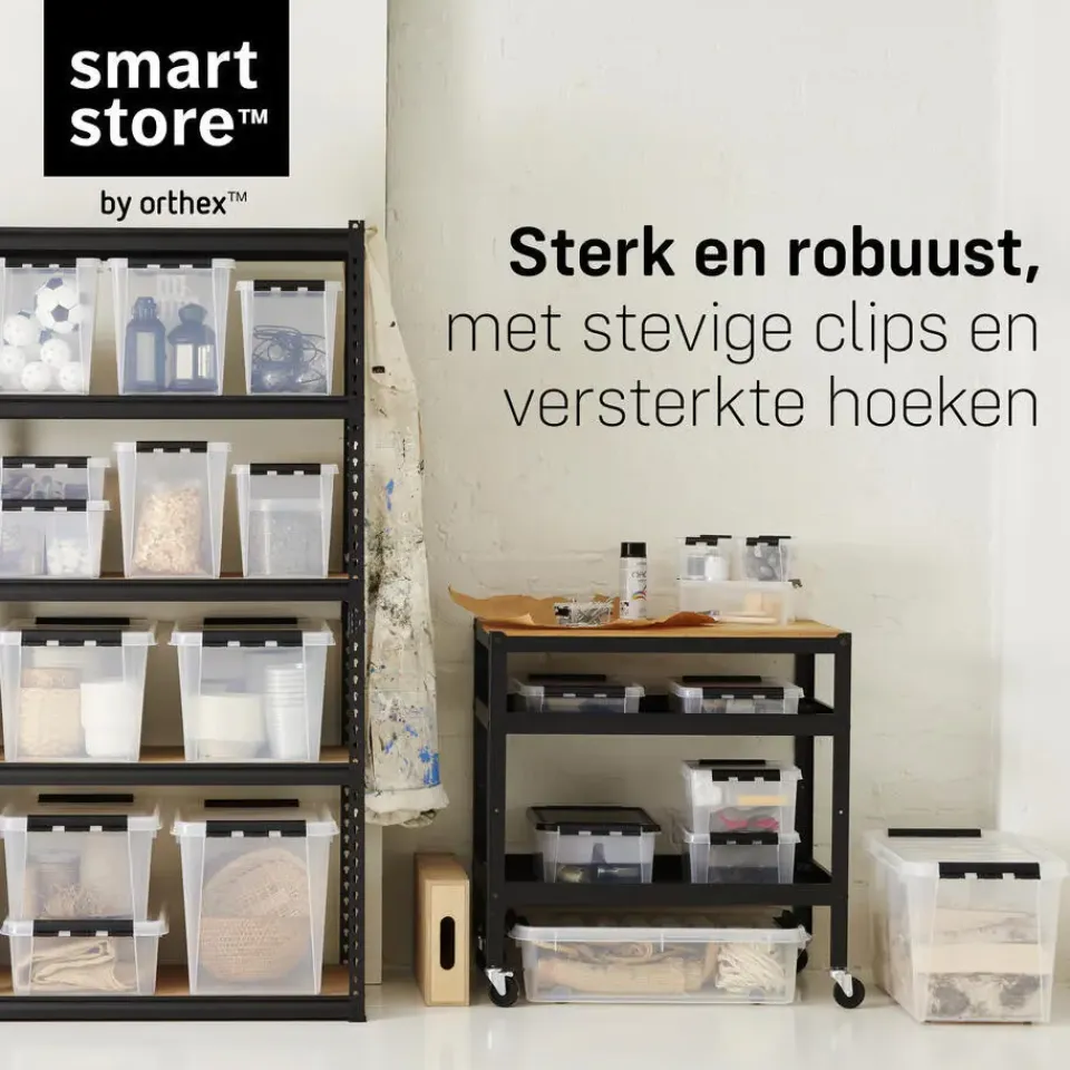 SmartStore Stevige Opbergbox 46L Set van 5 - 59x39x31cm Discount