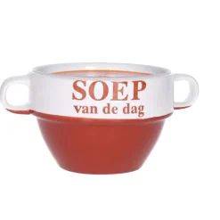 Merkloos Soepkommen - Soep van de dag - rood - Stapelbaar Outlet