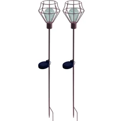 Luxform Solar Grondspies Tuinlamp - Pentagon - 2 stuks Sale