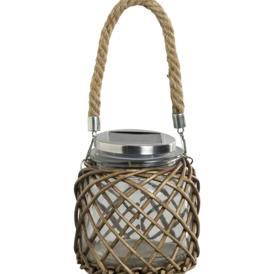 Leen Bakker Solar tafellantaarn - glas - 11x11x12 cm Clearance