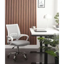 Beliani SOLID - Bureaustoel - Grijs - Polyester Best