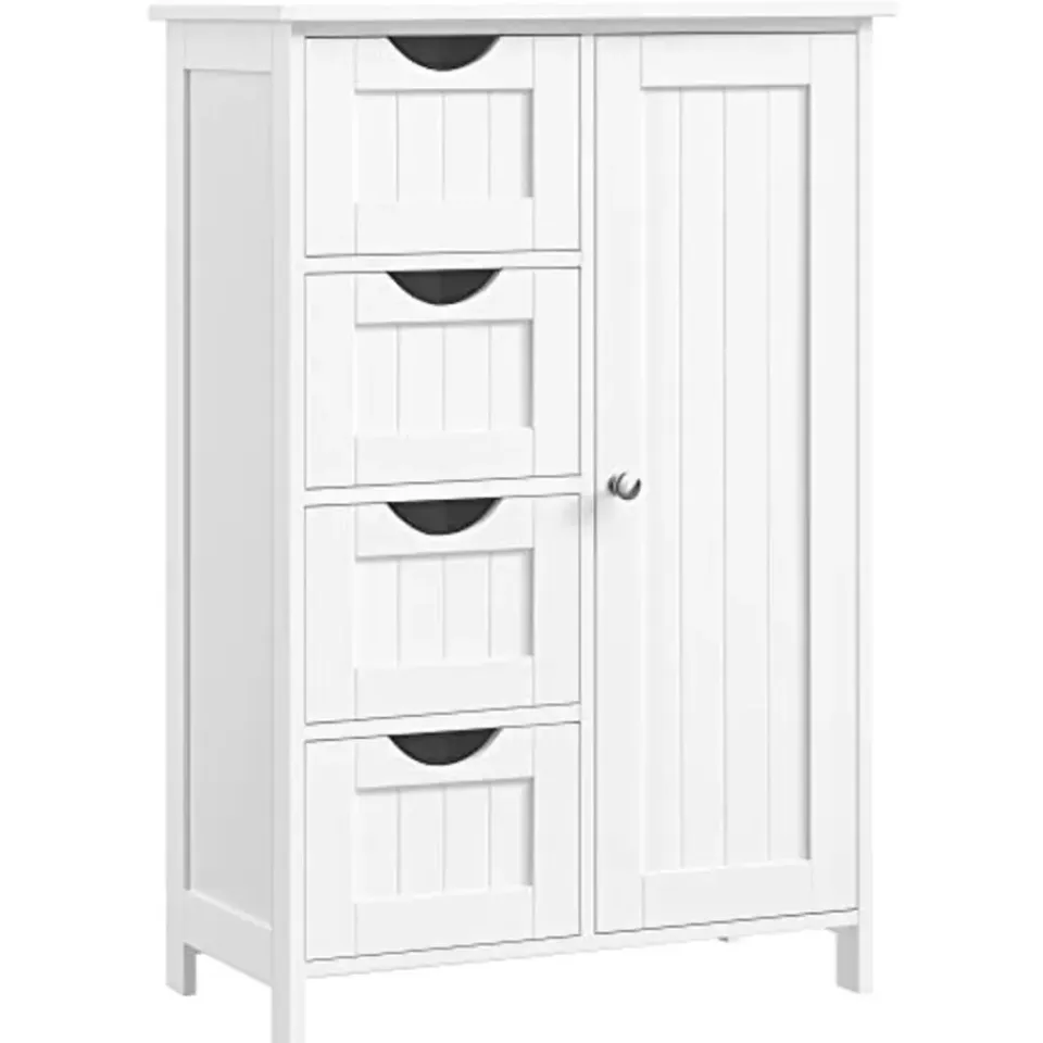 Songmics - Kast met 4 lades en deur - MDF - Wit Sale