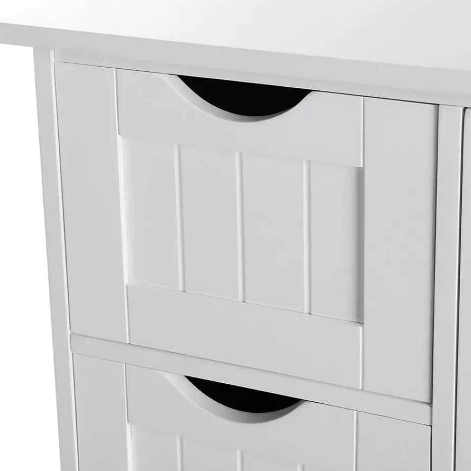 Songmics - Kast met 4 lades en deur - MDF - Wit Sale