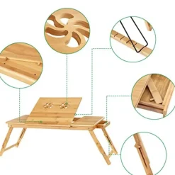 Songmics Bamboe Laptopbureau - Ergonomisch Online