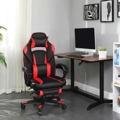 Songmics Ergonomische bureaustoel Zwart/Rood - 150 kg Online