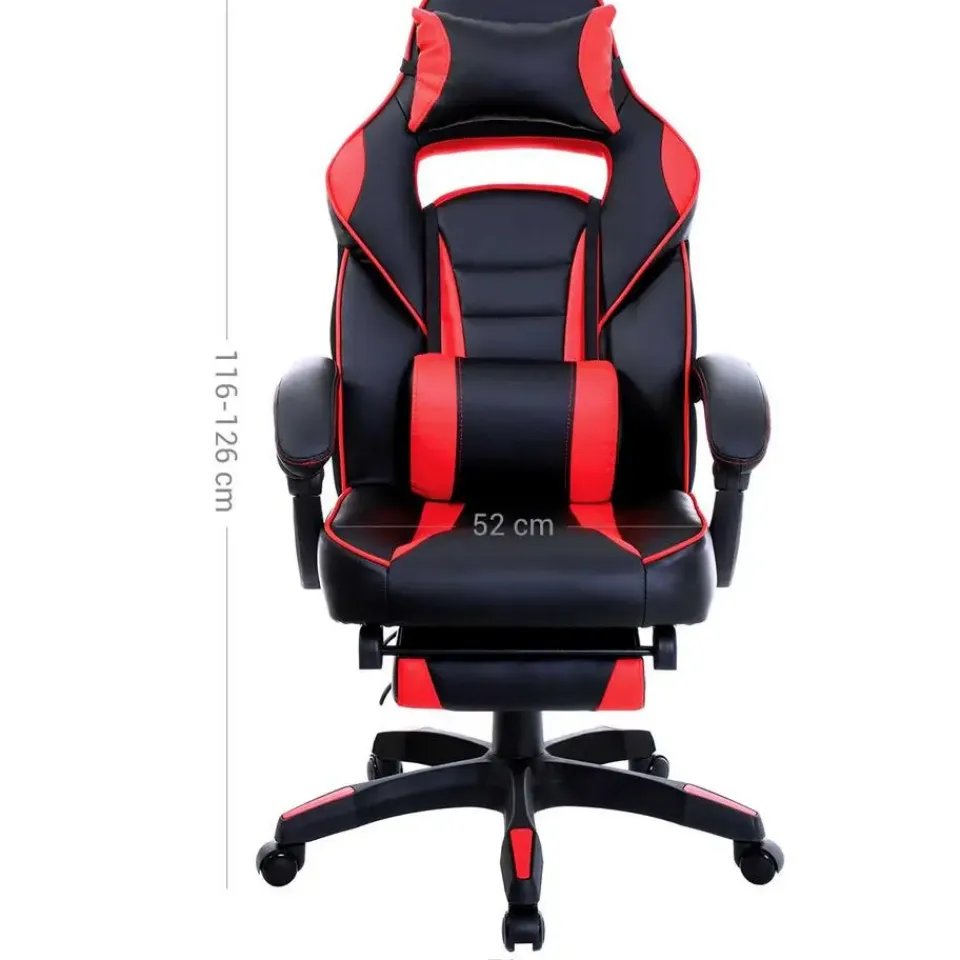 Songmics Ergonomische bureaustoel Zwart/Rood - 150 kg Online