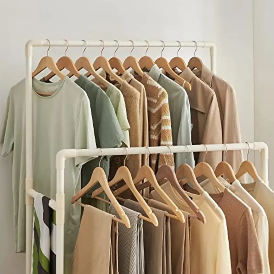 Songmics Kledingrek - 88x44x154cm - ijzer/stof/kunststof Best