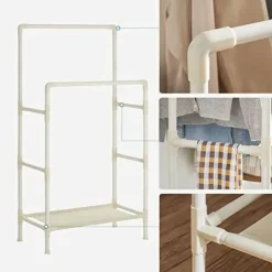 Songmics Kledingrek - 88x44x154cm - ijzer/stof/kunststof Best