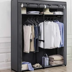 Songmics Stoffen draagbare kledingkast - opvouwbaar kledingrek voor slaapkamer Clearance