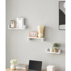 Songmics Wandplankset Bogey - Kleine, middelgrote en grote wandplank - Wit Online