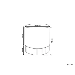Beliani SOPHIA - Poef - Geel - 39 cm - Fluweel Sale