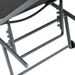 Leen Bakker SORONI - Ligstoel set van 2 - Grijs/Zwart - Staal Sale