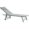 Leen Bakker SORONI - Ligstoel set van 2 - Grijs/Lichtgrijs - Staal Online