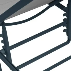 Leen Bakker SORONI - Ligstoel set van 2 - Grijs/Lichtgrijs - Staal Online