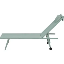 Leen Bakker SORONI - Ligstoel set van 2 - Groen/Lichtgroen - Staal Discount