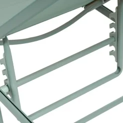 Leen Bakker SORONI - Ligstoel set van 2 - Groen/Lichtgroen - Staal Discount