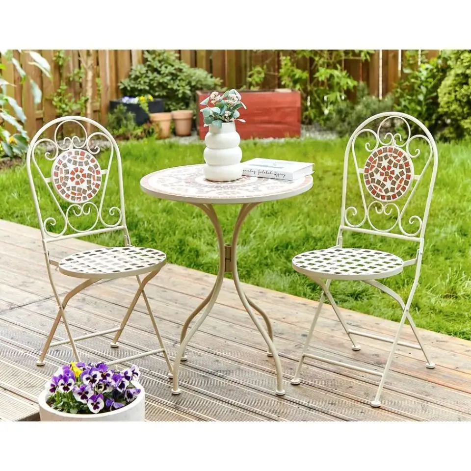 Beliani SPELLO - Loungeset voor 2 - Wit - Metaal Sale