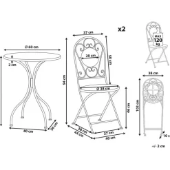 Beliani SPELLO - Loungeset voor 2 - Wit - Metaal Sale