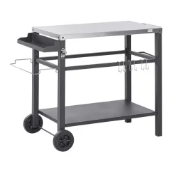 Beliani SPIAZZI - Keukentrolley - Zwart - Staal Outlet