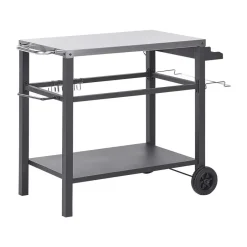 Beliani SPIAZZI - Keukentrolley - Zwart - Staal Outlet