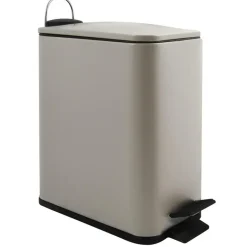 Spirella Pedaalemmer Paris - beige - 5L - metaal - 28x14x29 cm Best