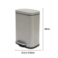 Spirella Pedaalemmer Venice - beige - 5L - metaal - 21 x 30 cm Discount