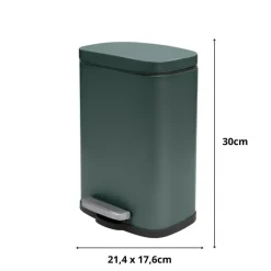 Spirella Pedaalemmer Venice - donkergroen - metaal - 21 x 30 cm Best