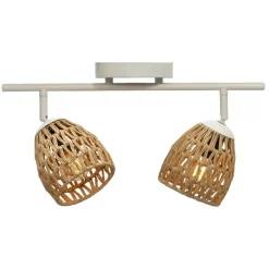 Leen Bakker 2-spot Ilva - naturel - 26x9,5x37 cm New