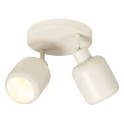 Leen Bakker 2-spot Mosi E14 - beige metaal - Ø11x24 cm Hot