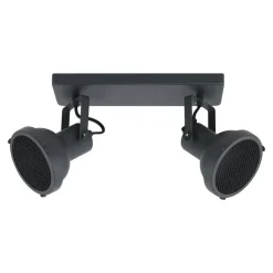 Leen Bakker 2-Spot Riga - zwart - E14 Clearance