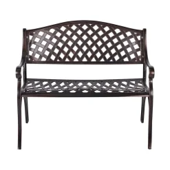 Beliani STAGGIA - Tuinbank - Bruin - Metaal Sale