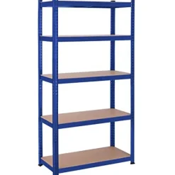Songmics Stalen stellingkast met 5 etages, 875 KG, 40x90x180cm, blauw Discount
