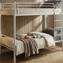 Emob Exclusive Stapelbed Dixie 90x200cm - metaal - mat wit New