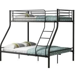 Emob Exclusive Stapelbed Trixie 90x200 & 140x200 - metaal - mat zwart Outlet