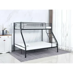 Emob Exclusive Stapelbed Trixie 90x200 & 140x200 - metaal - mat zwart Outlet