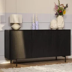 StarFurn - Dressoir Madison 165 cm - zwart Outlet