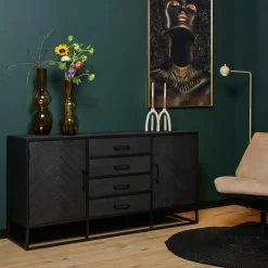 StarFurn - Dressoir New York - 165 cm - zwart Online