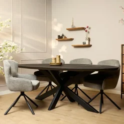 Starfurn - Eettafel Brandy - Zwart - 100x210x76 cm Hot