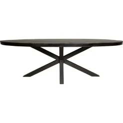 StarFurn - Eettafel Denver 180 cm ovaal - zwart Discount