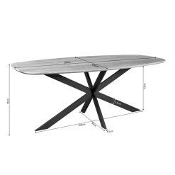 Starfurn - Eettafel Ferris - Bruin - 100x200x76 cm Clearance