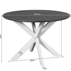 Starfurn - Eettafel Madison - Bruin - 110x110x76 cm Clearance