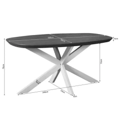 Starfurn - Eettafel Madison - Bruin - 90x160x76 cm Online