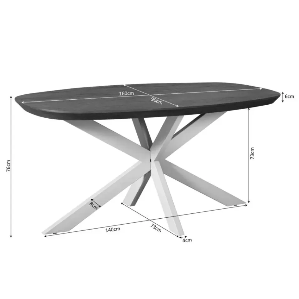 Starfurn - Eettafel Madison - Bruin - 90x160x76 cm Online